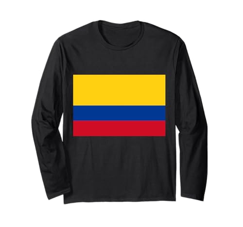 Bandera de Colombia Orgulloso Patriota Colombiano Souvenir Fan Lover Manga Larga