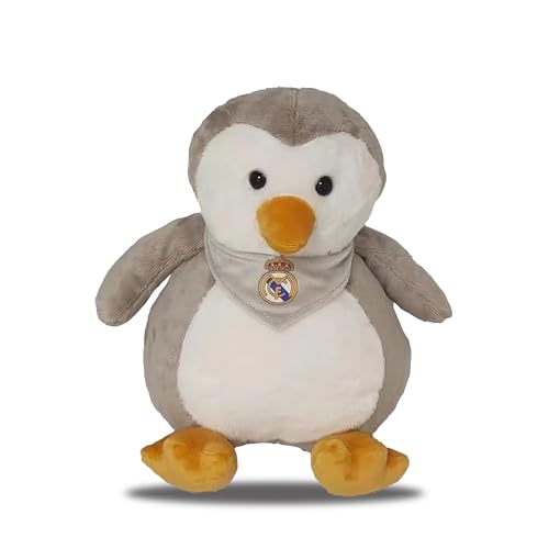 Peluche Real Madrid pingouin 25 cm gris pour rassurer votre enfant