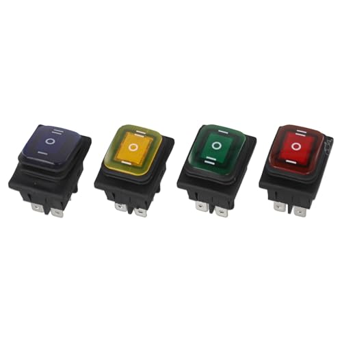 Opatiny DPDT - Interruptor basculante de 3 posiciones, botón de palanca momentáneo de encendido y apagado de 6 pines para aplicaciones de 12 V/24 V 15 A, compacto 38,5 x 26 x 35 mm, paquete de 7