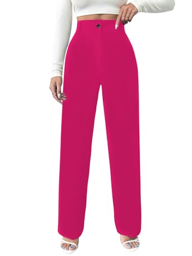 Image of Toochki Trousers for Woman Pants Women's Formal Office Korean | Black Track Pant | Straight | Cotton Spandex Stretchable Trouser | High-Waisted Bottom Wear