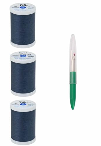 Hilo de coser Coats & Clark Dual Duty XP 250 yd azul 3 unidades