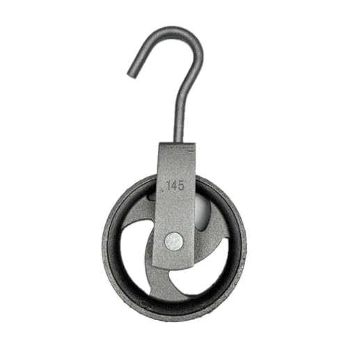 G.L.D. Forniture Polea para pozo de hierro fundido, diámetro 140 mm, capacidad de carga 150 kg, Metal, gris