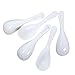 Fliyeong Lot de 5 cuillères à soupe chinoises en plastique résistantes et résistantes Blanc