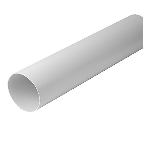 Intelmann Lüftungsrohr 1 m, Ø 100 mm, Rundkanal, Kunststoff (PVC)