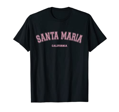 Pink Santa Maria California CA Varsity Style on Santa Maria T-Shirt