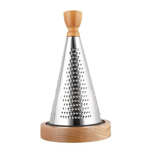 Rallador de Queso de Acero Inoxidable con Mango de Madera miniatura 1