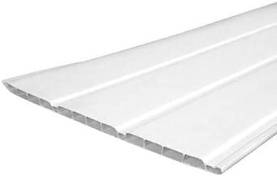 5m Length x 300mm White Plastic Soffit Board - uPVC Hollow Soffit...