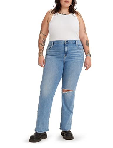 Levi's Plus Size 726 High Rise Flare Vaqueros Tallas Grandes Mujer Medium Indigo Destructed (Azul) 16 Short