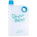 380ml Botella de Agua Plástica Creativa Plana Cantimplora de plástico, A5 Hervidor De Agua Portátil, Taza de Viaje, Cantimplora Cuadrada (Azul)