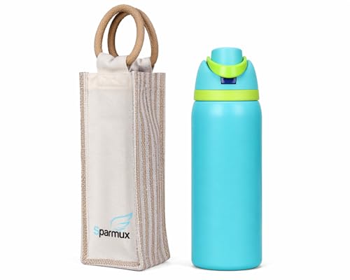 Image of FreeSip Flip-Top Water Bottle for Kids & Adults, Leakproof One-Hand Open Lid, BPA-Free, Easy Carry for School, Office, Sports & Travel - 32 oz (Light Green, 960 ml)