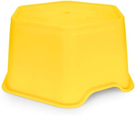Camco Heavy-Duty Stabilizer RV Jack Support | Provides 7-inches of Lift and Stability for RV Jacks | Compatible with 10-inch Round Jack Pads | Features a 6,000 lb. Rating | Yellow (44421)
