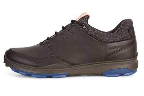 ECCO Men's Biom Hybrid 3 Gore-Tex Golf Shoe, Black/Bermuda Blue Yak Leather, 11-11.5