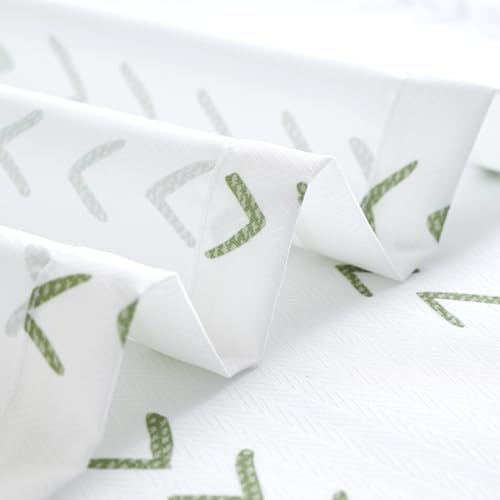 jinchan Green and White Boho Shower Curtain Herringbone Zig Zag Waterproof Fabric Bohemian Modern Farmhouse Arrow Geometric Shower Curtains for Bathroom with 12 Hooks 70x72 Inches by jinchan - Used condition - Image 7