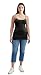 Emmalise Women's Basic Plus Size Long Camisole Cami Top Value Combo - 3Pk - Black, 2XL