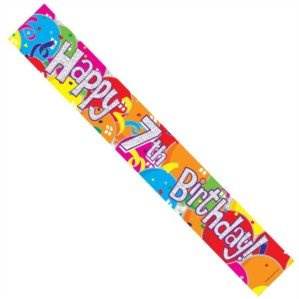 Striscione di buon compleanno, per 7 anni, adatto