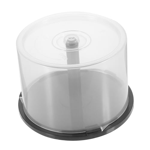 KALLORY 2pcs Empty Cd Storage Buckets Portable Dvd Holders for Discs Organizer for Desktop Bookshelf Moisture Easy Access Construction