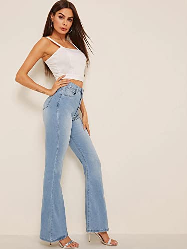 Image of KOTTY Flare Bottom Jeans for Women - Stylish Slim Fit with Bell Shape Leg