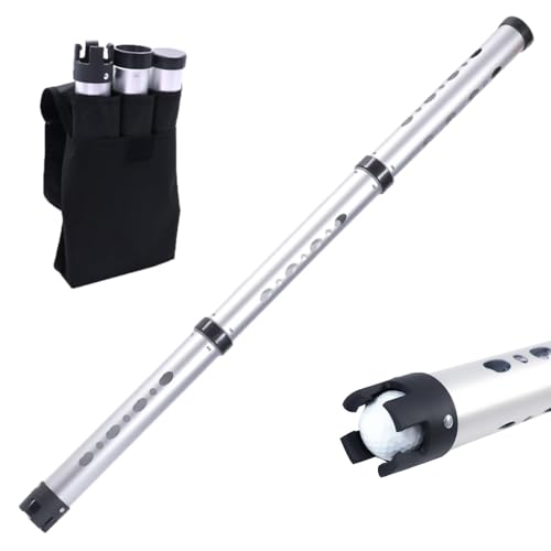 Aznever Ball-Retriever-Werkzeug Golf,Golfball-Retriever - Metall-Golfballsammler-Aufnahmegerät - Kompaktes Golfballrohr-Golfwerkzeug-Zubehör Für Golfanfänger