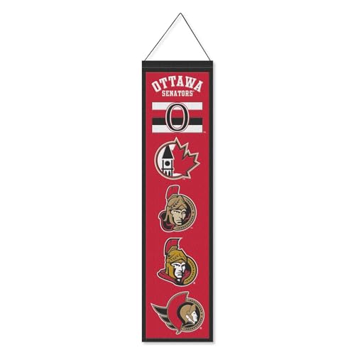 WinCraft Ottawa Senators Evolution 8x32 Inch Vertical Wool Embroidered Hanging Banner