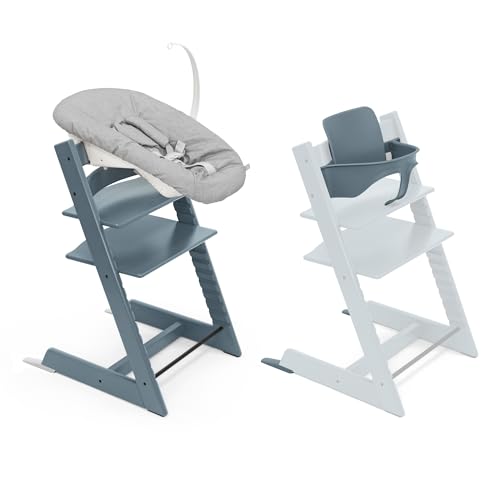 Trona Tripp Trapp De Stokke, Azul Fiordo Incluye Silla Baby Set 2 Con Newborn Set - Diseño Seguro, Ajustable Y Ergonómico Trona Tripp Trapp De Stokke, Azul Fiordo Incluye Silla Baby Set 2 Con Newborn Set - Diseño Seguro, Ajustable Y Ergonómico