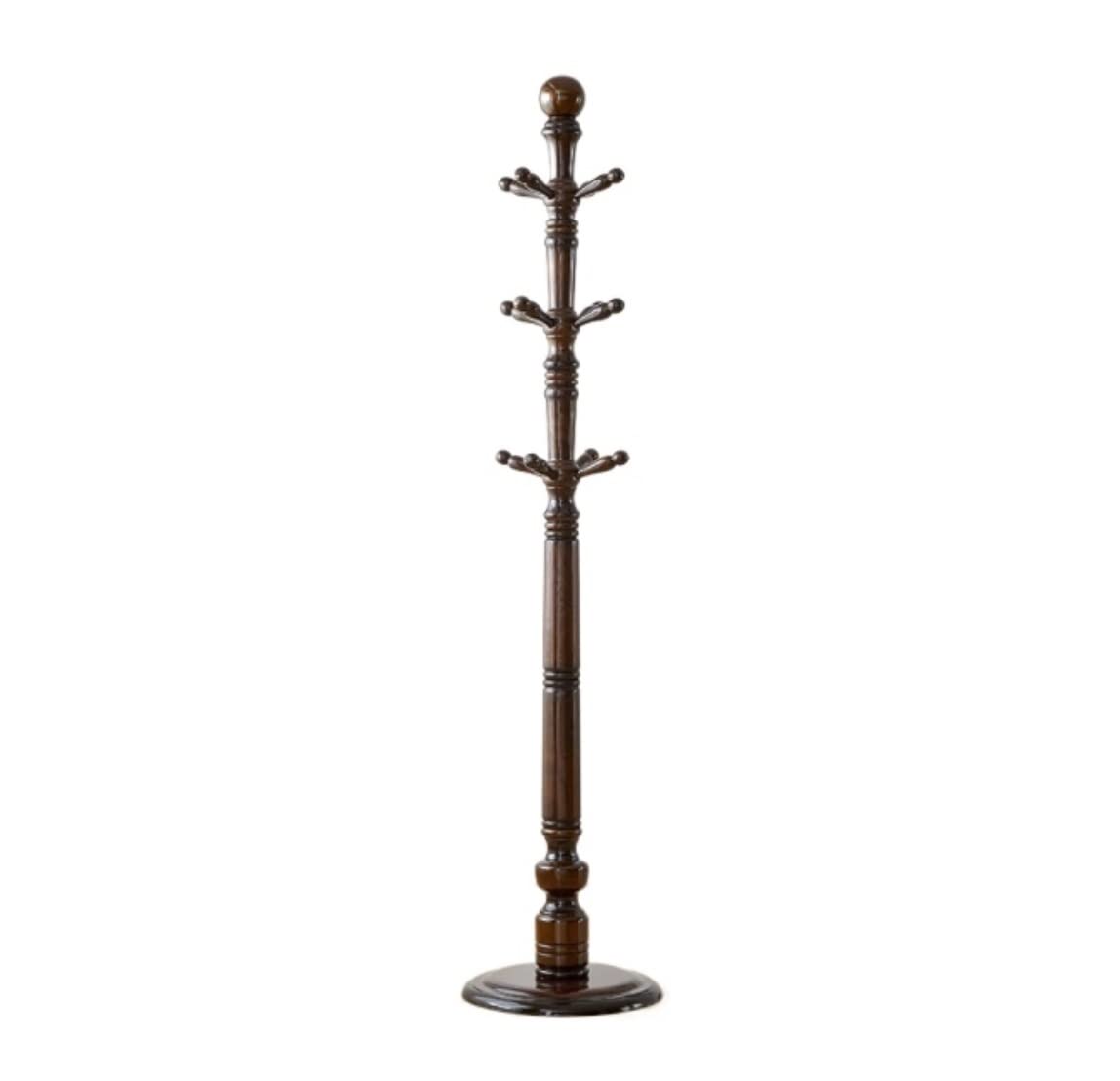 IWENZHKPA Coat Rack Coat Rack Tree With Adjustable Sizes Easy Assembly Free Standing Solid Hanger Stand For Clothes Hats Freestanding(Bruin)