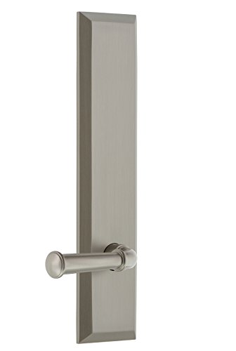 Grandeur 836646 Hardware Fifth Avenue Tall Plate Georgetown Lever, Double Dummy, Satin Nickel