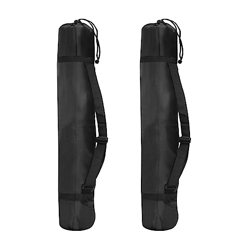 PATIKIL 32 Inch Tripod Monopod Case Bag, 2 Pack Nylon Foldable Tripod Carrying Case Storage Bag with Shoulder Strap for Outdoor Travel Camping, Black