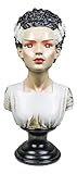 Ebros Gift Day of The Dead The Bride of Frankenstein Bust Figurine with Red Bloodshot LED Light Up Eyes 13.5" H Gothic Macabre Fantasy Halloween Accent