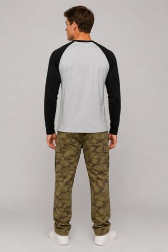 Image of FN3 Men's Regular Fit Color Block Raglan Sleeve Tshirt|| Tshirt for Men