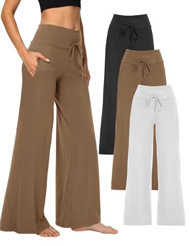 Showitty 1/3 Pack Wide Leg Yoga Pants for Women,...
