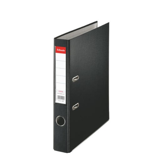 Esselte A4 Lever Arch File, Black, 52mm Spine, Plastic, Pack of 1, 81197