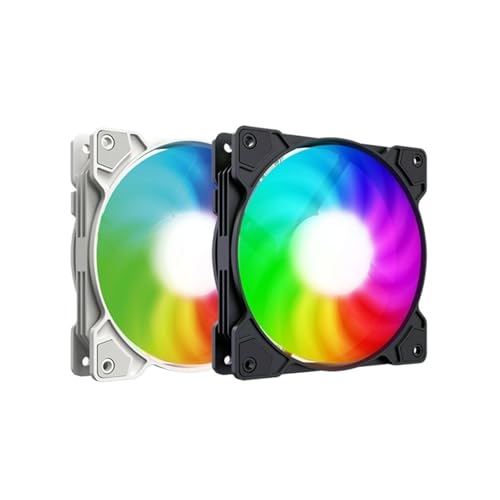 Ventilador de chasis de 12 cm 5V ARGB blanco y silencioso con efecto de iluminación de halo