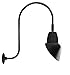 RAB Lighting GN3LED26YRAC11B Gooseneck Style 3 26W Warm LED 11 Angled Cone Shade Rectangular Reflector, Black