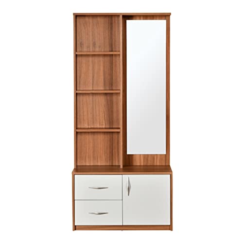 Image of MAMTA DECORATION Engineered Wood Dressing Table with Storage for Living Room Bedroom Wooden Vanity Tables (Teak Finish)