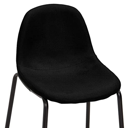 Tabourets de bar lot de 6 chaises hautes de cuisine noires