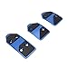 Dioche Accelerator Brake Clutch Pedal Covers, Non Slip Rubber and Aluminum Pedal Pads with Black Rubber Inserts, for Cars Brake Clutch Accelerator Pedals (Blue)