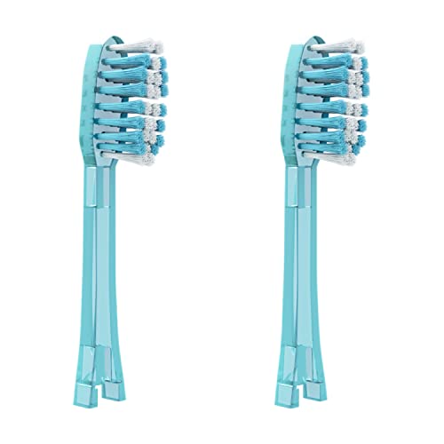 Ionickiss - Cabezales de cepillo de dientes de repuesto para cepillo de dientes iónico eléctrico y manual Ionickiss (mediano-plano, azul)