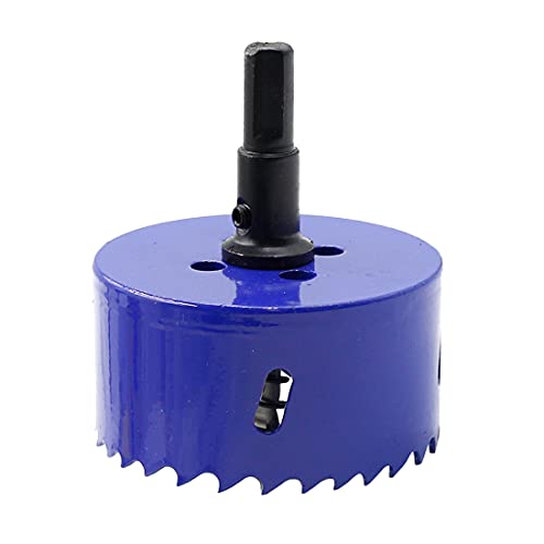 Image of Luomorgo 2-3 /4 inch 70mm Hole Saw, 1 1 /4 inch Cutting Depth HSS Bi-Metal Hole Cutter with Hex Shank Drill Bit Adapter for Wood Cornhole Boards Plastic Drywall Fiberboard