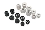 8 Pairs Replacement Eartips Earbuds Eargels Earpads for Powerbeats 2 Wireless Beats by dr dre (Black and Grey)