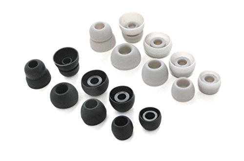 8 Pairs Replacement Eartips Earbuds Eargels Earpads for Powerbeats 2 Wireless Beats by dr dre (Black and Grey)