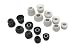 8 Pairs Replacement Eartips Earbuds Eargels Earpads for Powerbeats 2 Wireless Beats by dr dre (Black and Grey)