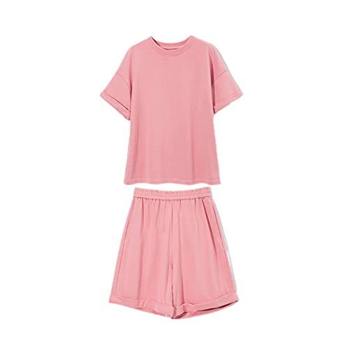 Ensemble 2 pièces short taille haute rose pour vos journées ensoleillées