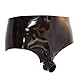 Rubberfashion Latex Pants - Latexslip - Kurze Latex Hotpants mit Penis Ring - Rubber Dessous für Herren Schwarz 0.4mm S