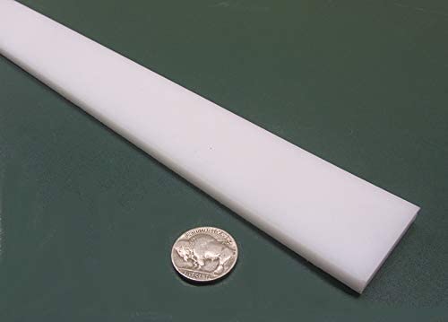 White HDPE (High Density Polyethylene) Rectangular Bar .250