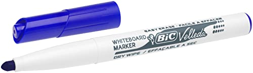 Rotuladores de pizarra punta media BIC Velleda para evitar manchas y escribir con nitidez 6