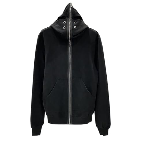 Mens Jacket Cotton Full Zip Up Novetly Fashion Hooded Jackets with Pocket - image 7