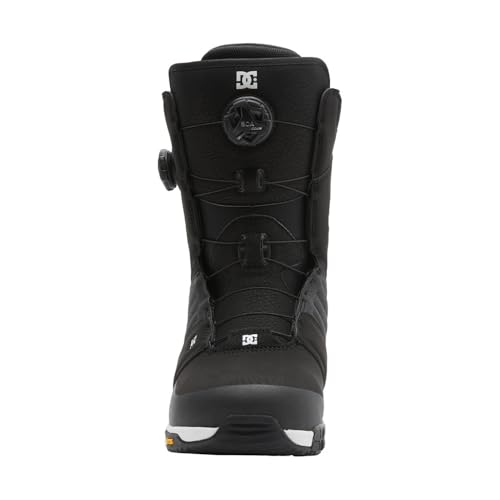 DC Shoes Men's Judge BOA Snowboard Boots - Micro-Adjustable Stable Snowboarding Boot with Insulated Liner & Molded Insole - Black/Black/White, 10