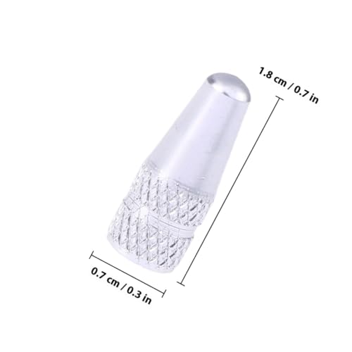 6 Pcs Tapones de Válvula de Aluminio para Bicicleta miniatura 2