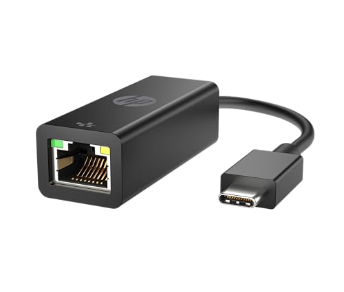 HP USB-C-zu-RJ45-Netzwerkadapter mit Status-LED, Schwarz