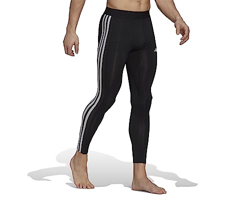 Adidas, Techfit 3-Stripes Training, Leggings, Schwarz, L, Mann